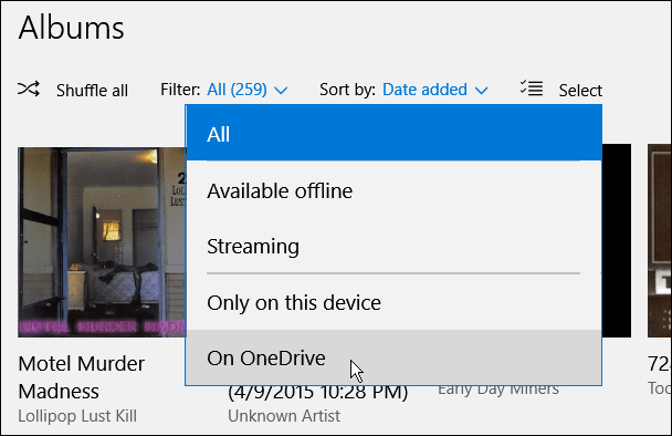 filtra OneDrive
