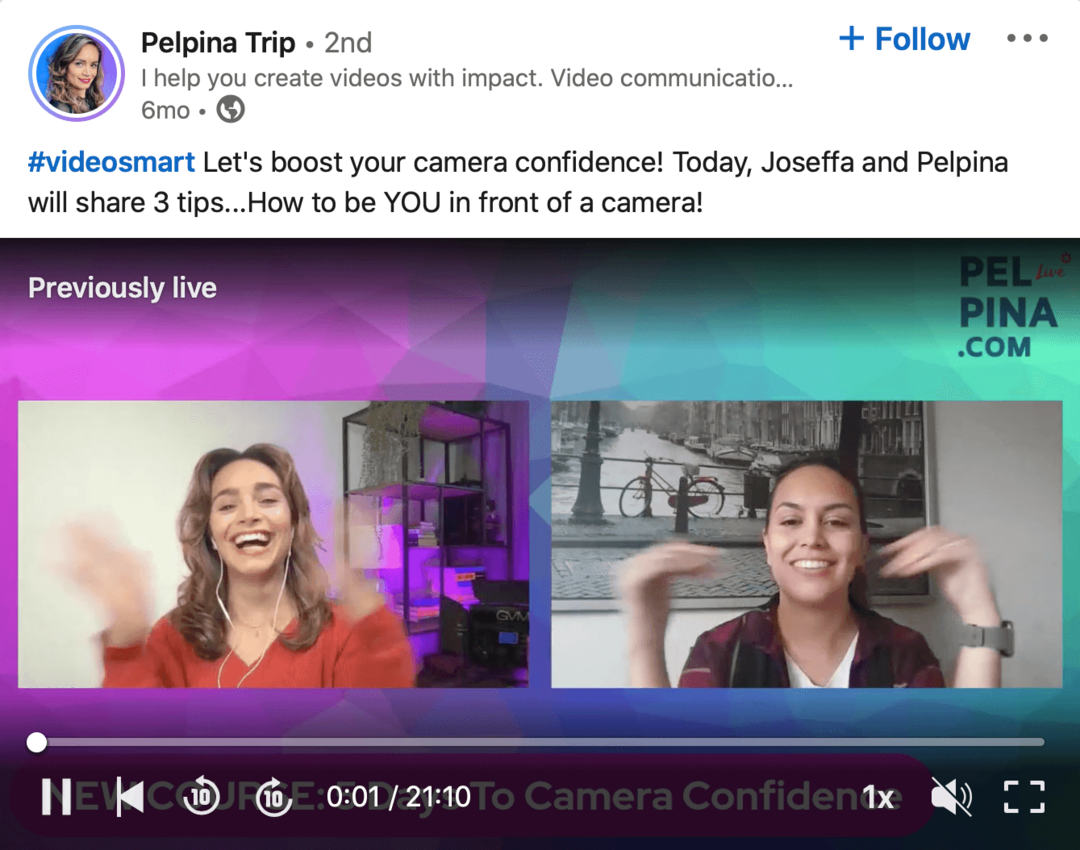 immagine del video LinkedIn di Pelpina Trip