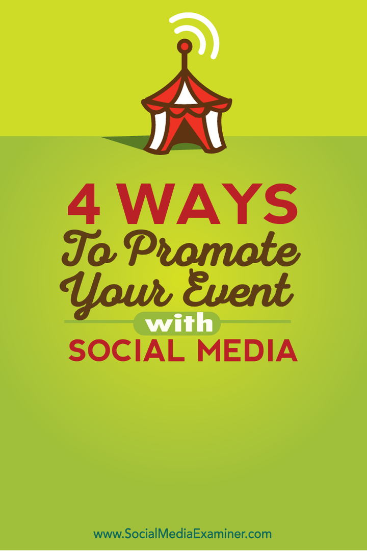 4 modi per promuovere il tuo evento con i social media: Social Media Examiner