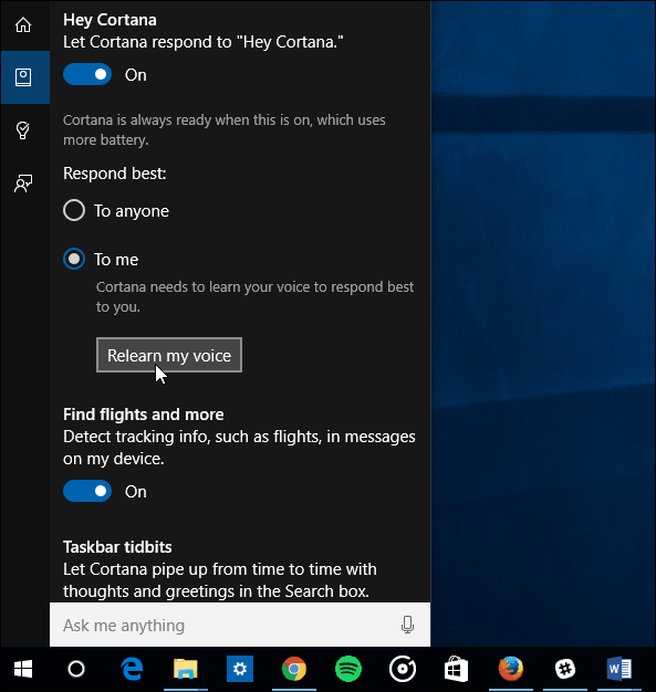 Impara la mia voce Ehi Cortana