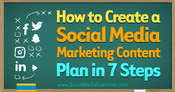 Come creare un piano di contenuti per il marketing sui social media in 7 passaggi di Warren Knight su Social Media Examiner.