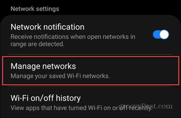 dimenticare una connessione Wi-Fi su Android