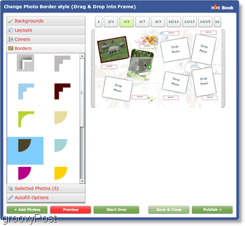 Personalizza facilmente il tuo fotolibro HotPrints usando l'applicazione HotBook