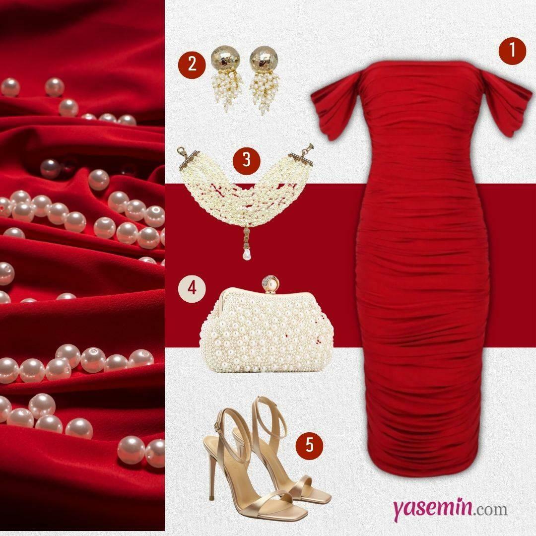combinazione di vestiti rossi