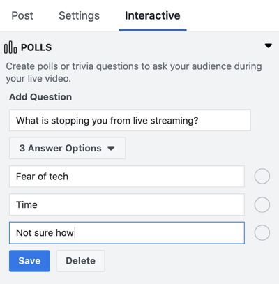 Come utilizzare Facebook Live nel tuo marketing, passaggio 5.