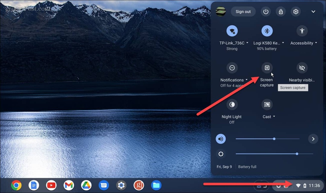 Registrazione dello schermo su Chromebook