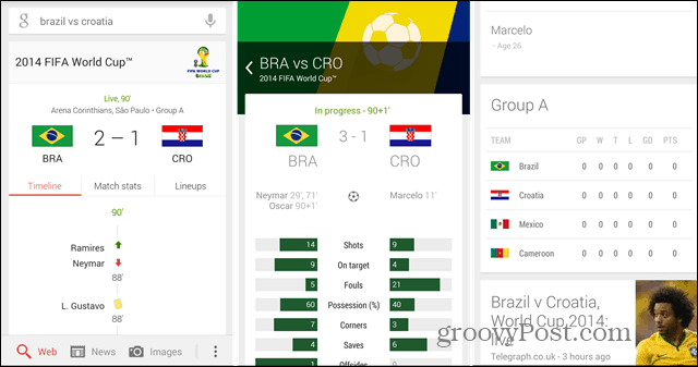 Coppa del Mondo 2014: utilizza Google Now per seguire le tue squadre