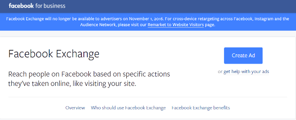 chiusura di Facebook Ad Exchange