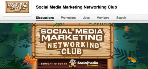 intestazione del club di social media marketing networking