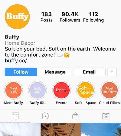 Instagram mette in evidenza gli album sul profilo Buffy