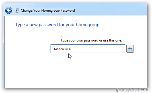 nuova password