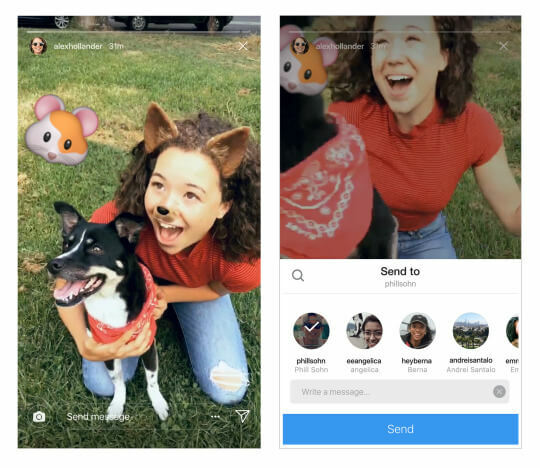 Instagram ha annunciato che gli utenti possono ora condividere le storie di Instagram direttamente.