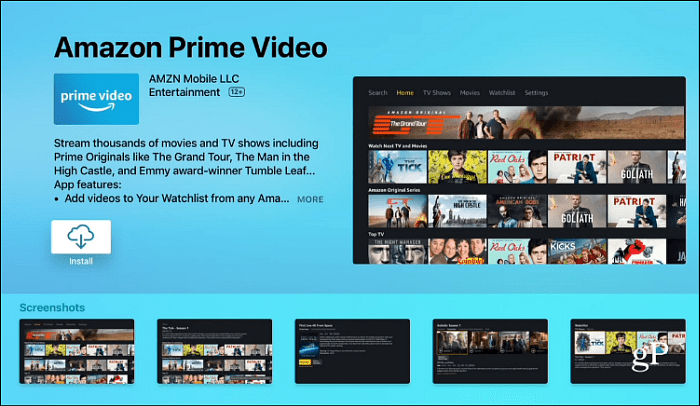 Installa Amazon Prime Video Apple TV