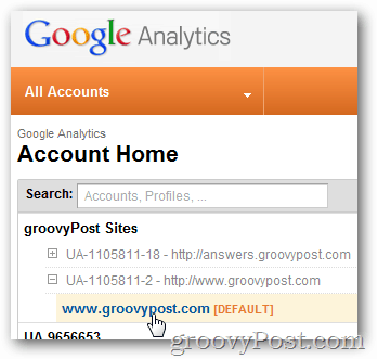 google analytics accedi al sito