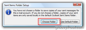 Installa la cartella SEND Mail per l'account iMAP in Outlook 2007