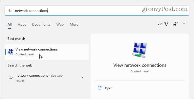 connessioni di rete windows 11