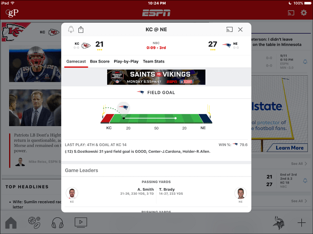 App iPad iOS ESPN