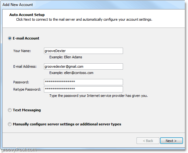 digita le credenziali del tuo account Gmail