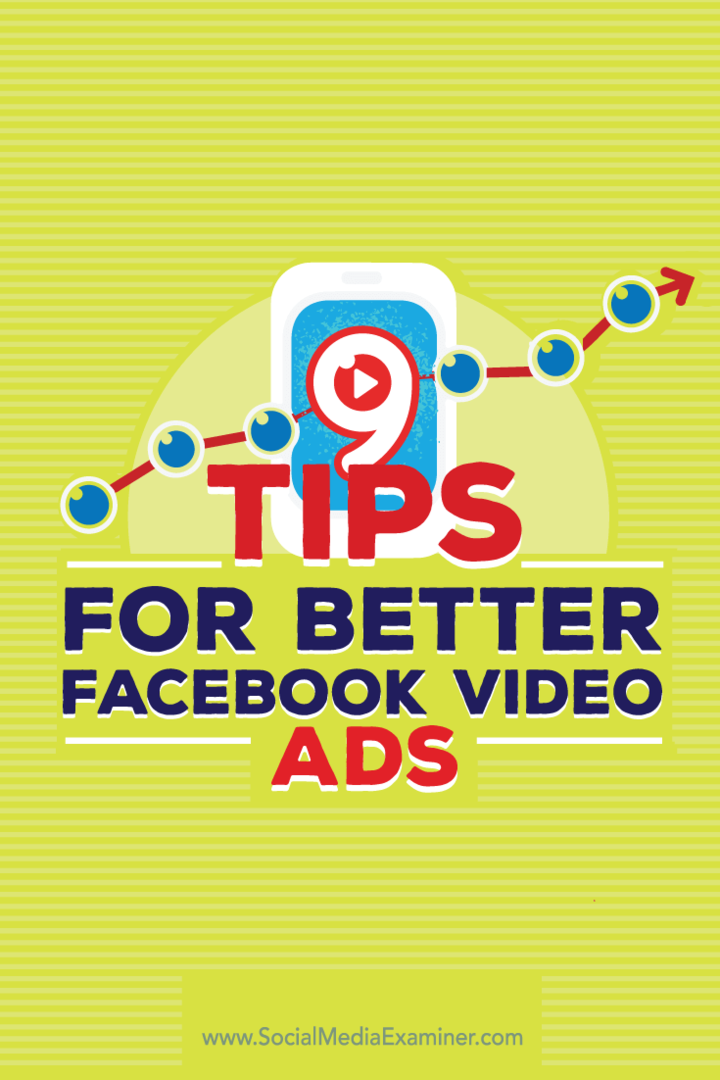 Suggerimenti su nove modi per migliorare i tuoi annunci video di Facebook.