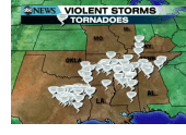 Immagini Tornado degli Stati Uniti sudorientali tramite Google Earth