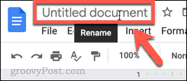 rinomina Google Documenti