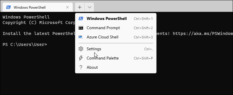 Le impostazioni del terminale aprono PowerShell come amministratore su Windows 11