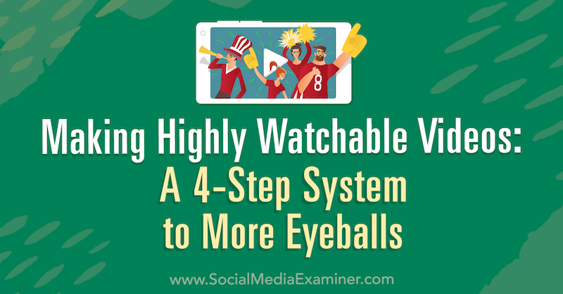 Realizzazione di video altamente guardabili: un sistema in 4 fasi per aumentare i bulbi oculari di Matt Johnston su Social Media Examiner.