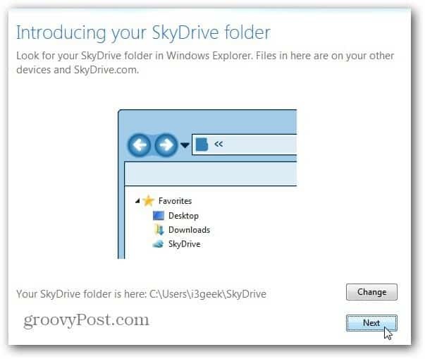 Posizione SkyDrive