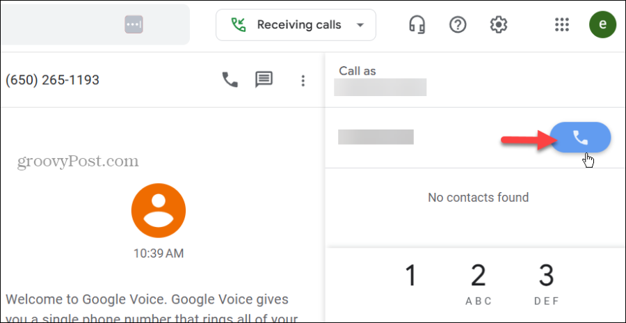 effettuare chiamate Google Voice