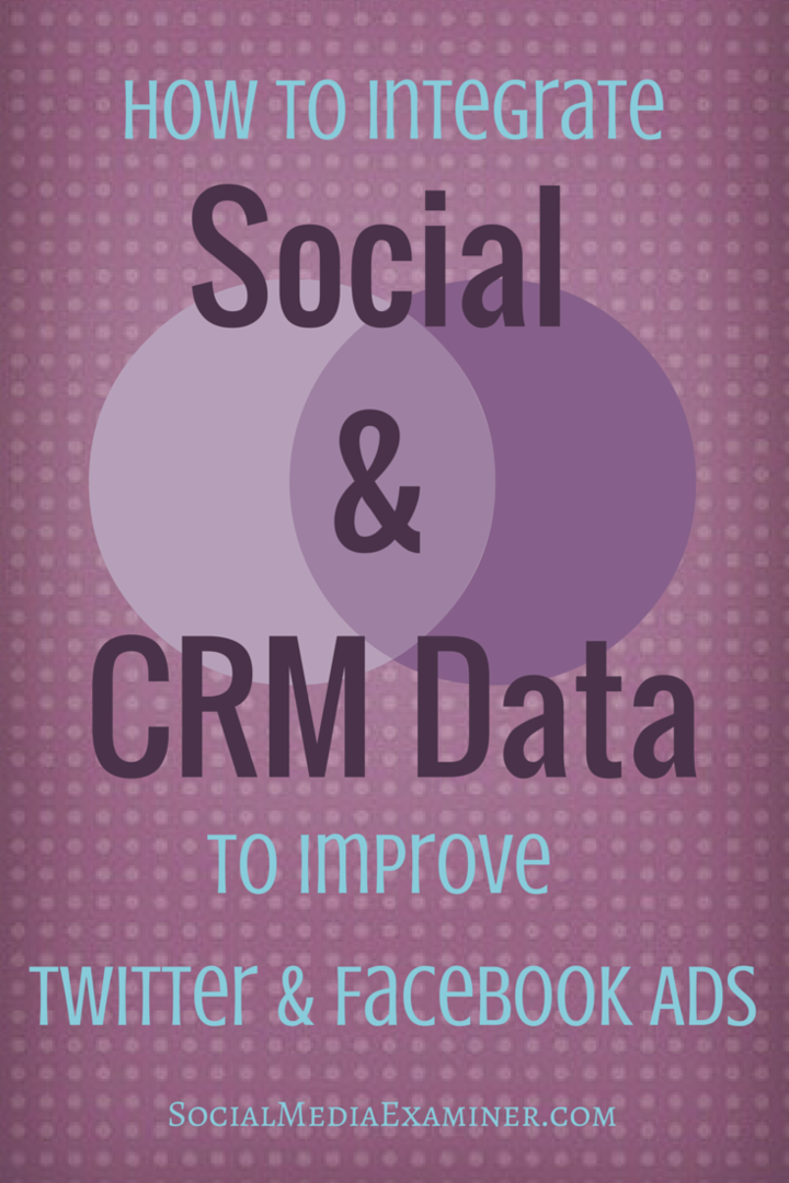 come integrare i dati social e crm per annunci social migliori