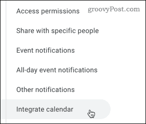 Integrazione di un calendario in Google Calendar