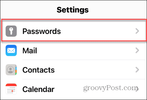 opzione password impostazioni iPhone