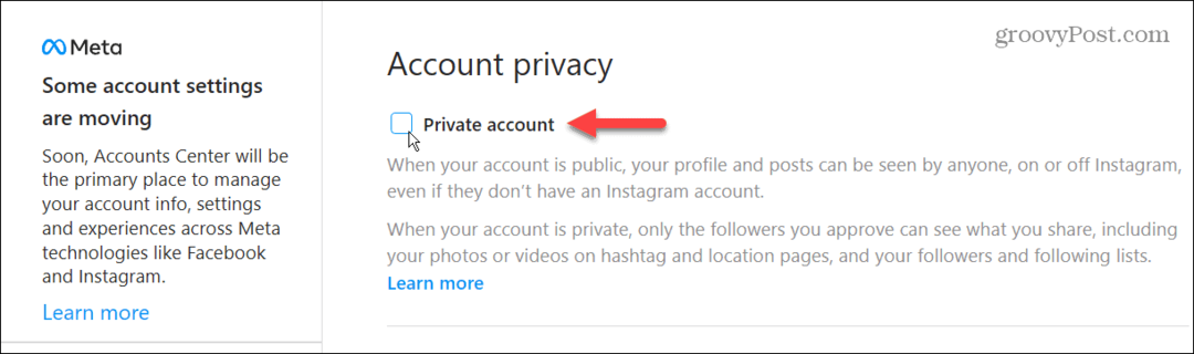 Rendi privato il tuo account Instagram